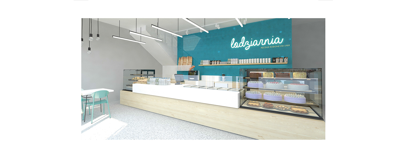 Coffee cafe icescream ice-scream Logo Design identify shop graphic wayfinding design