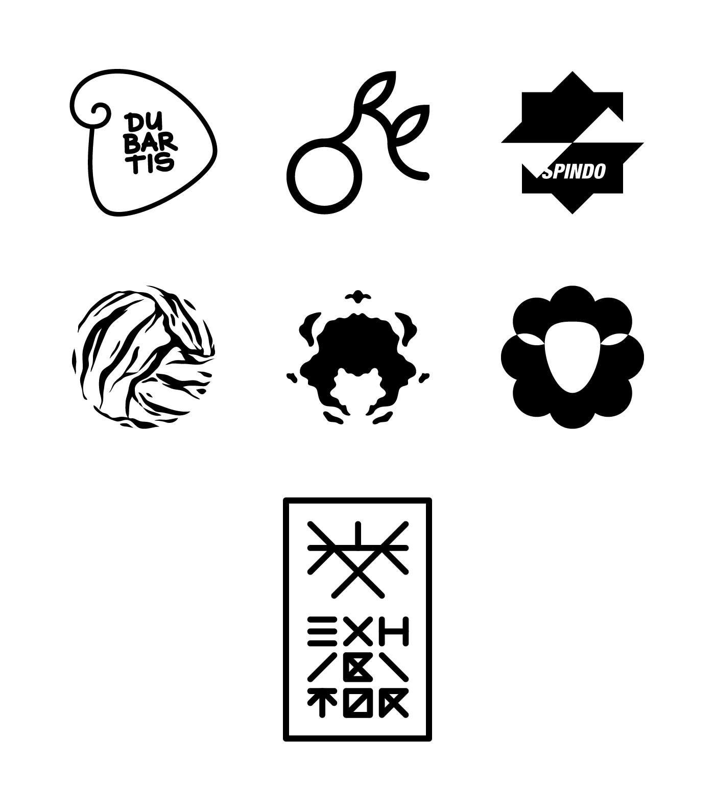 logo Logotype h2 black and white aesthetics