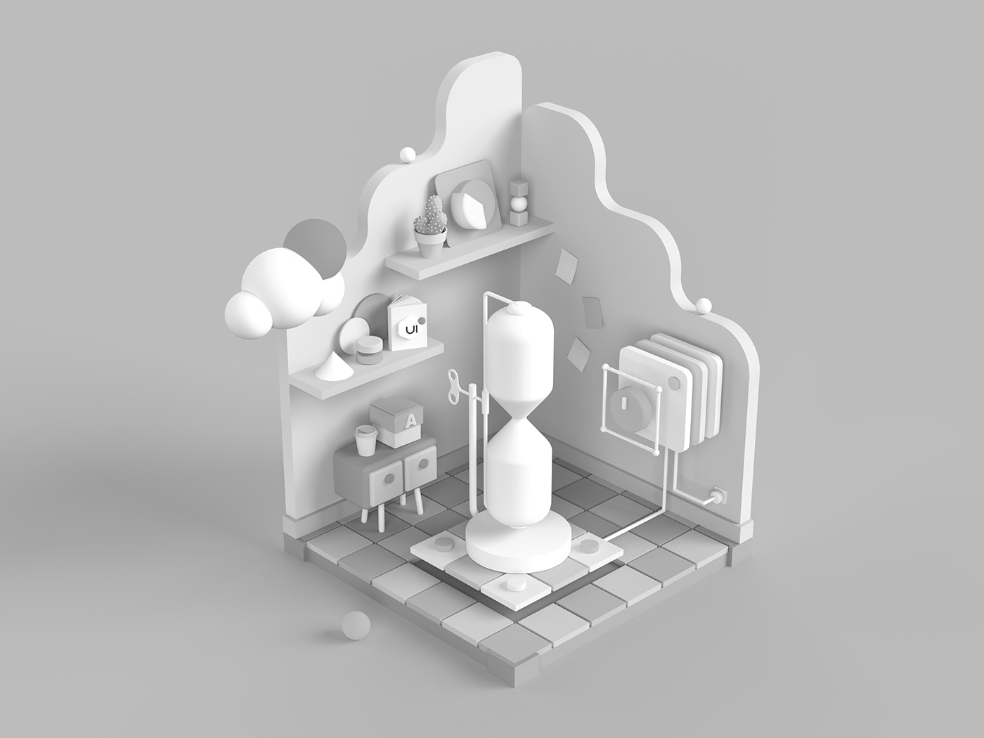 3D 3d design 3D illustration box clean ILLUSTRATION  minimal tranmautritam Web Website