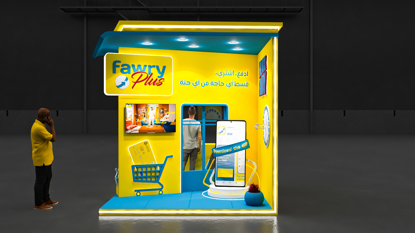Stand booth booth design stand design activation fawry Advertising 