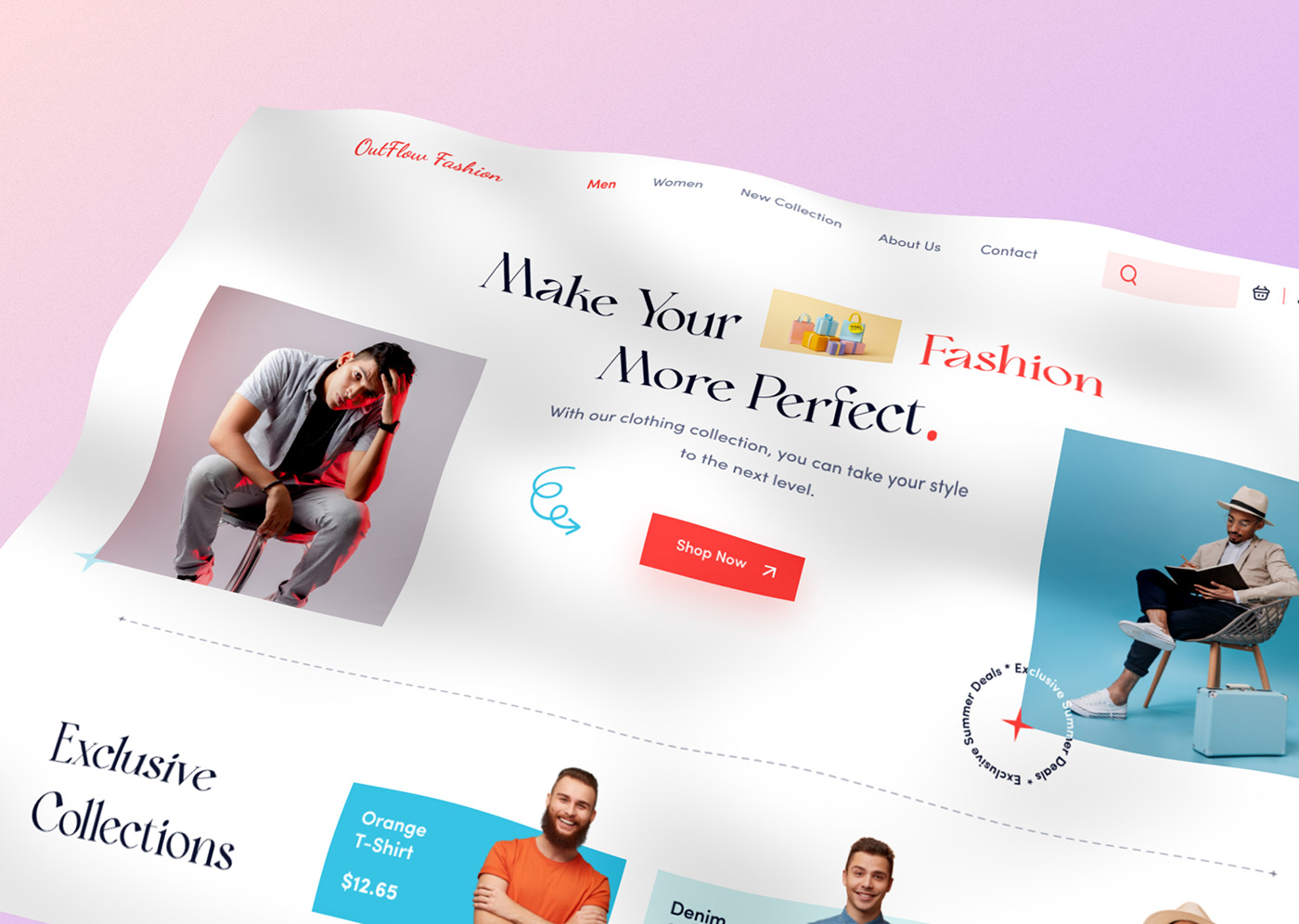 Clothing Ecommerce Fashion  Figma online store Style typography   UI/UX visual design Web Design 