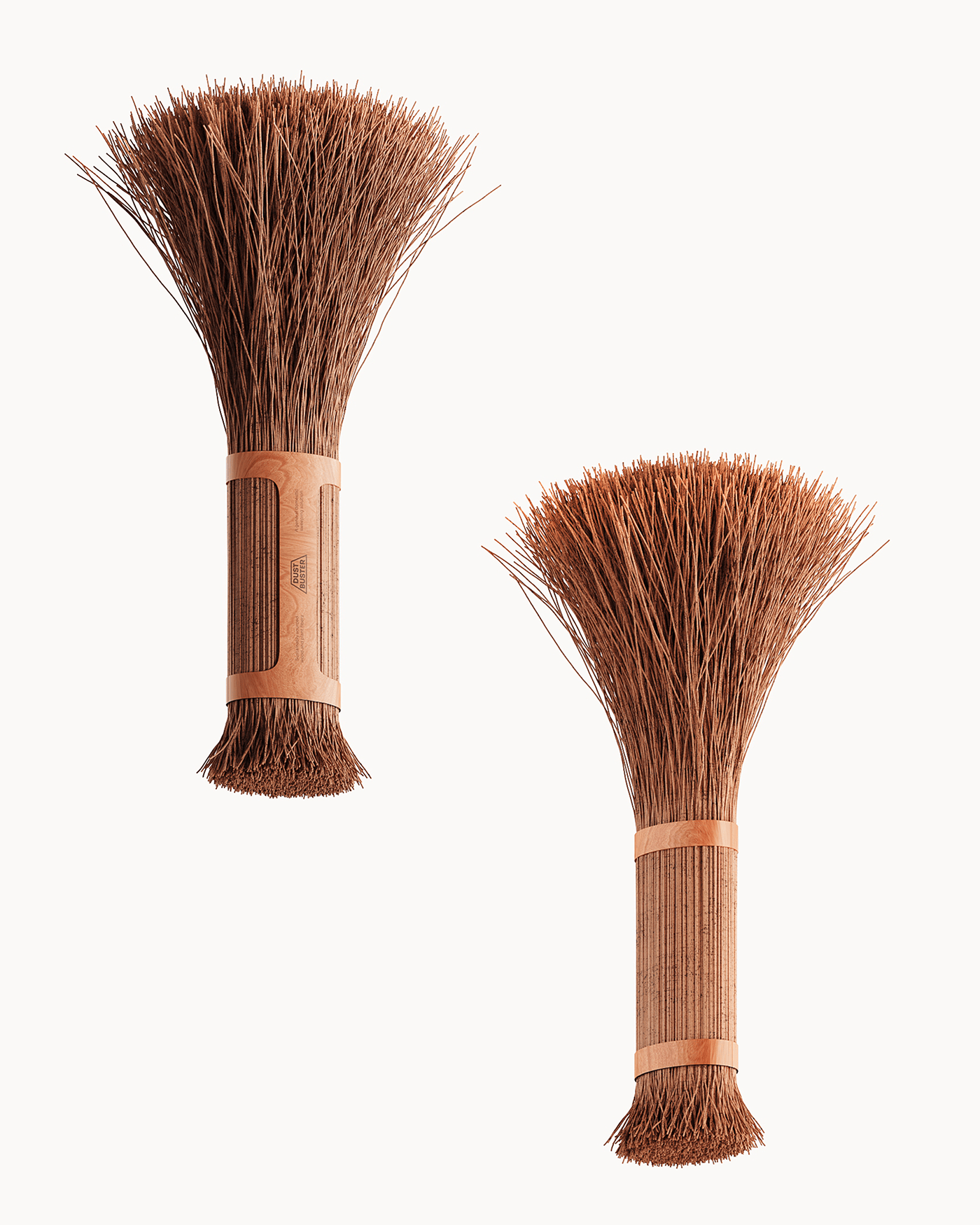 aluminium bristles Broom brush concept craft design homeware industrial design  wood