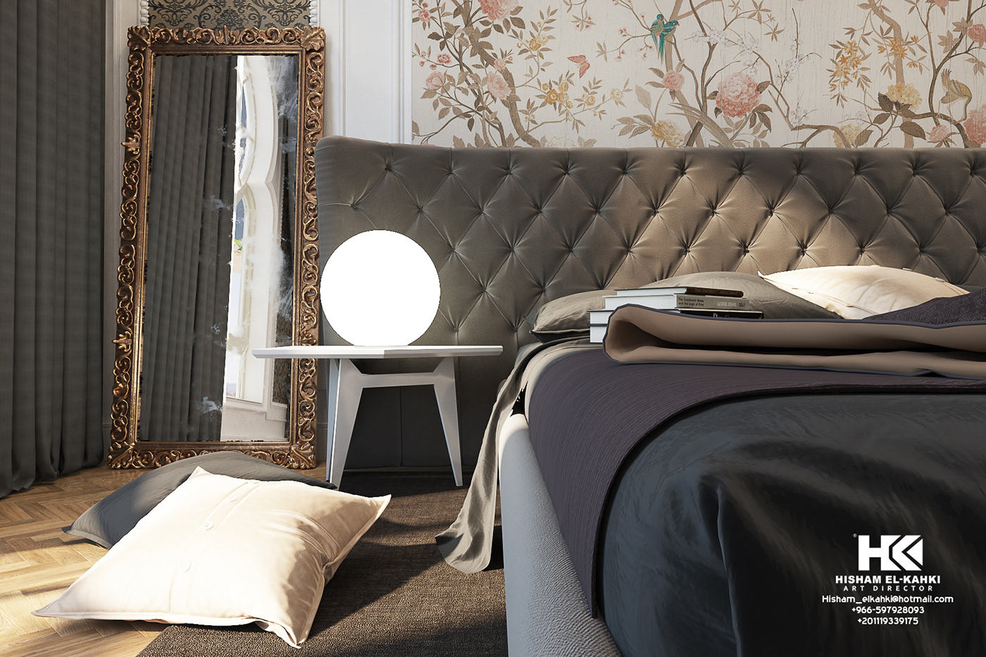 Classic bedroom lighting modern new classic Interior design archviz luxury interior design 