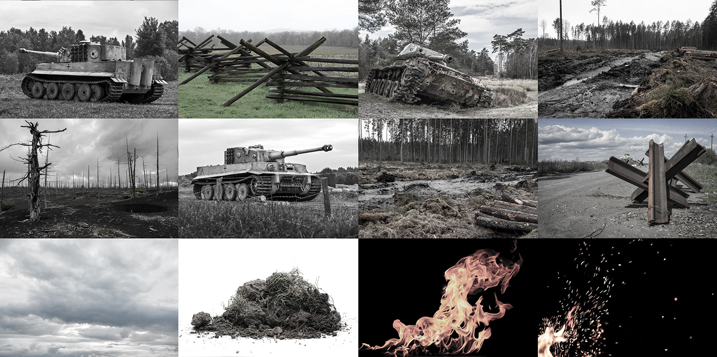 battelfield  dirt manipulation tanks Victory visual War worldwar ww2 compositing