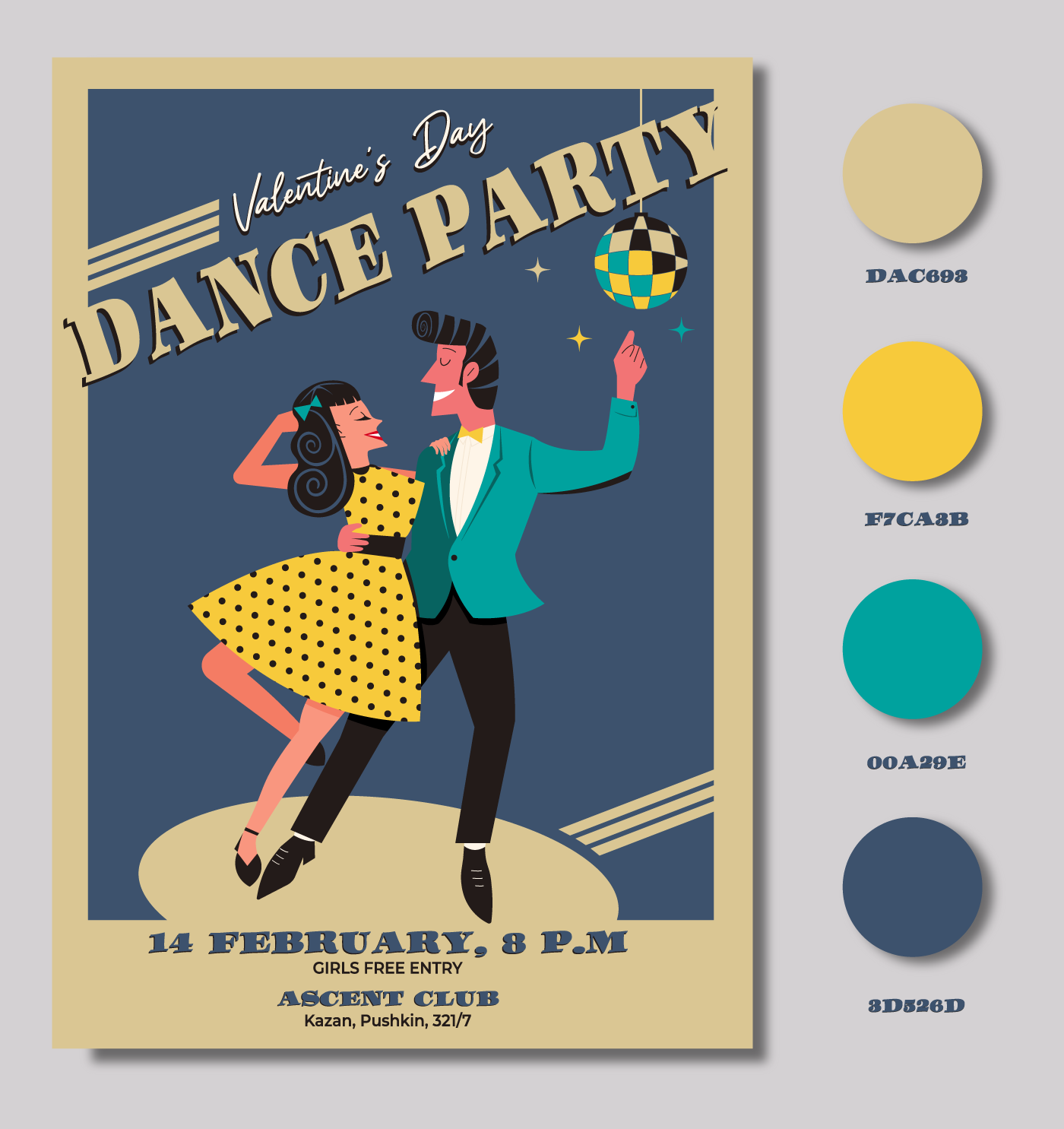 RETRO STYLE POSTER FOR A NIGHTCLUB