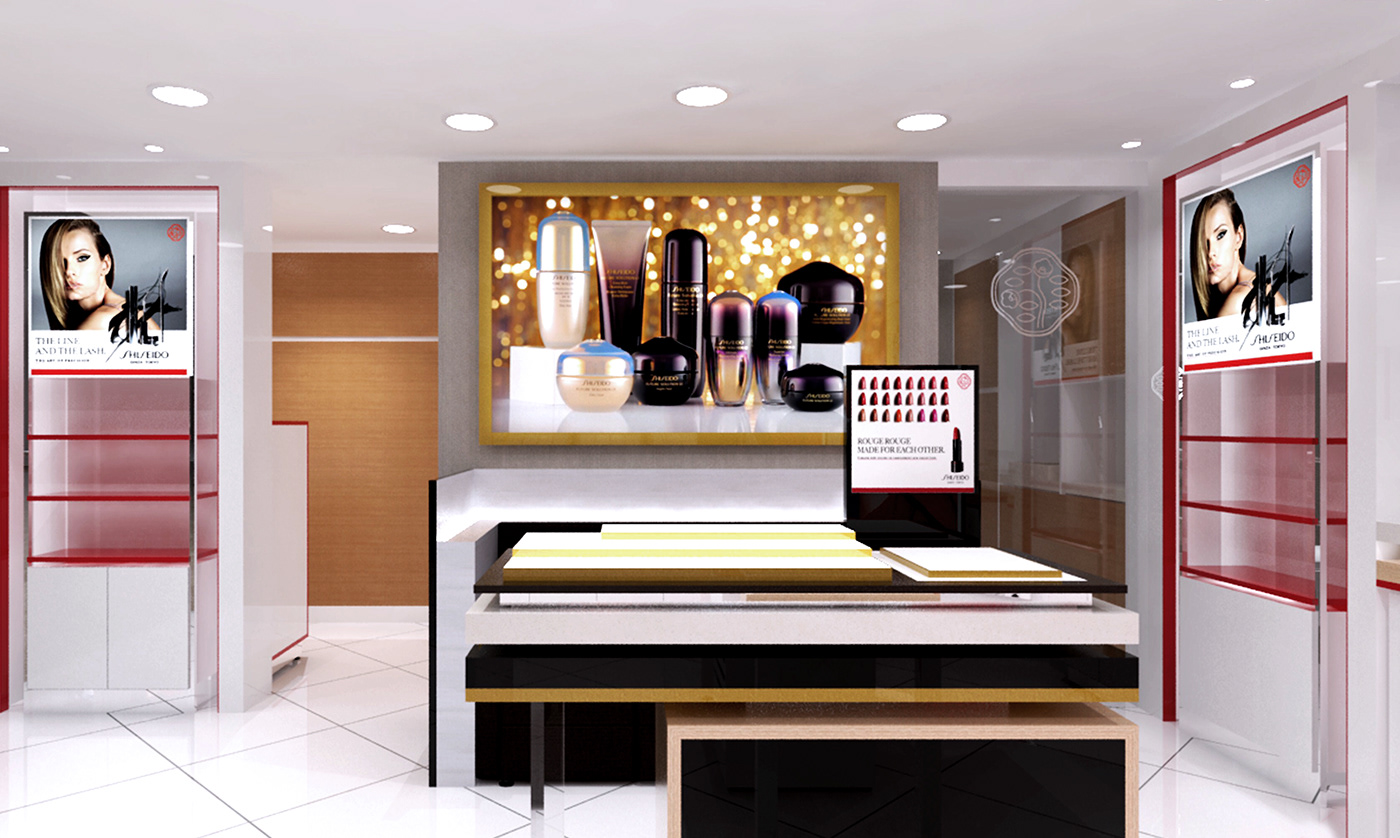 3D Advertising  architecture commercial space concept cosmetics interior design  marketing   Render Retail