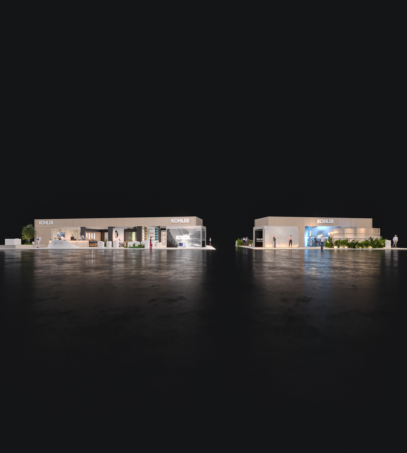 Kohler expo Exibition Event design 3D architecture visualization revestir Stand