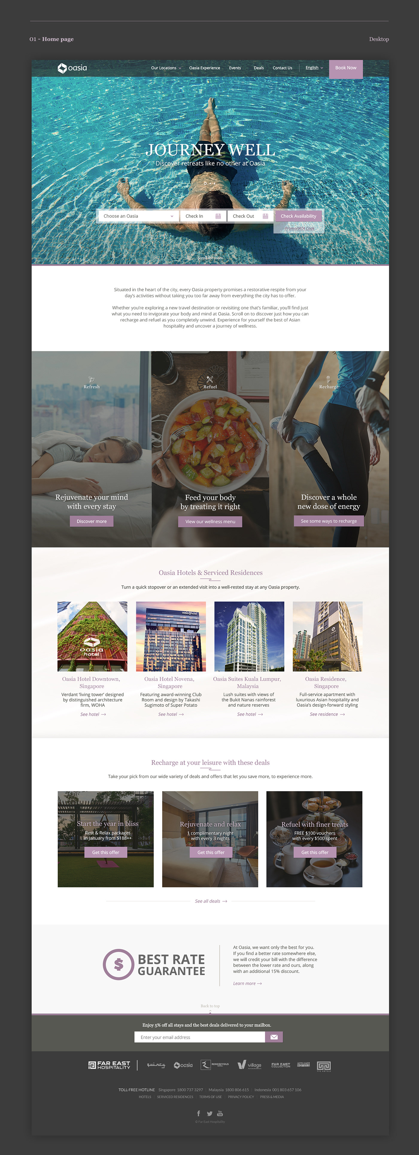 hotel UI user interface ux Responsive Website Booking immersive mobile singapore