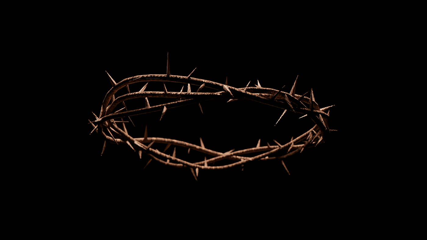 blender crown of thorns crucifixion jesus sorrowful