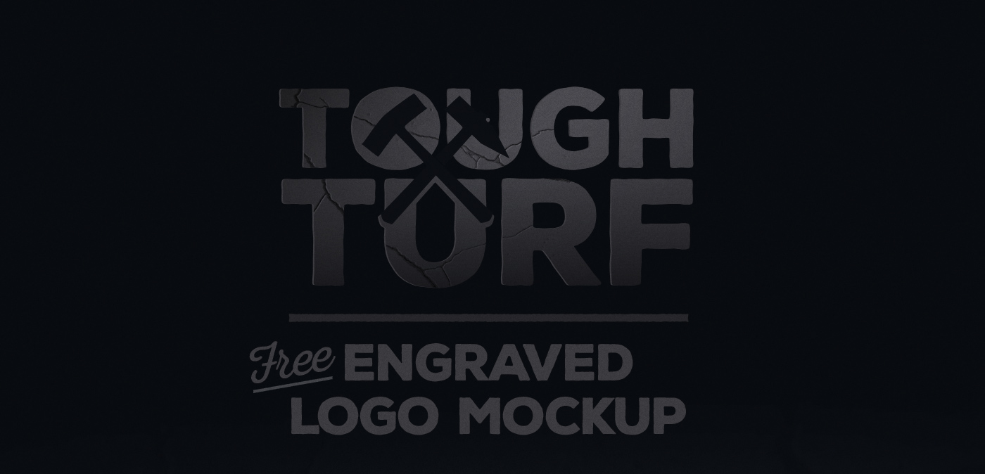 free logo Mockup surface concrete asphalt SmartObjects