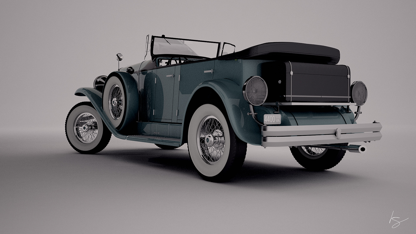 CGI 3D model art phaeton studio automotive   personal project 3ds max vray jaroslav hach scene