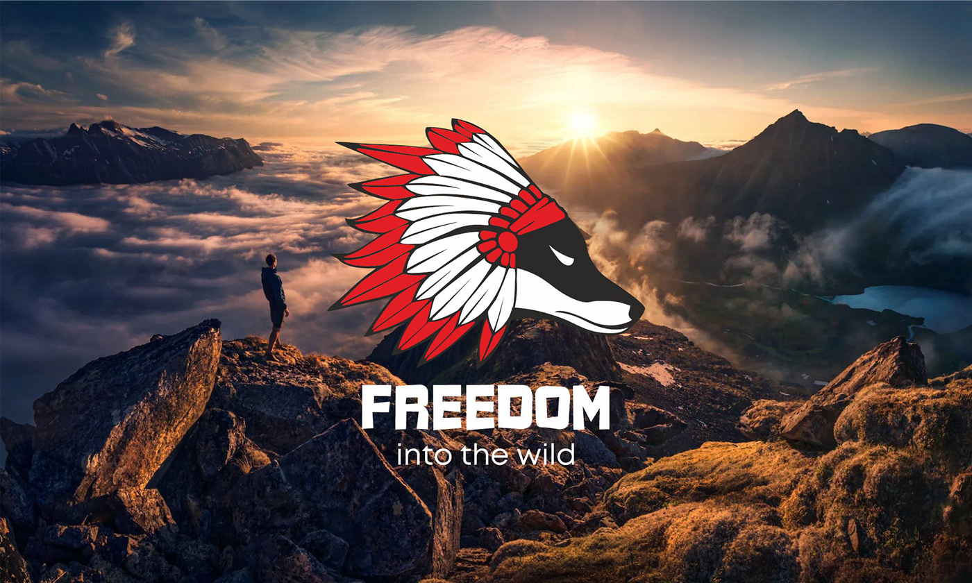 brand identity brending camping freedom indian logo Logo Design Logotype mountains Travel