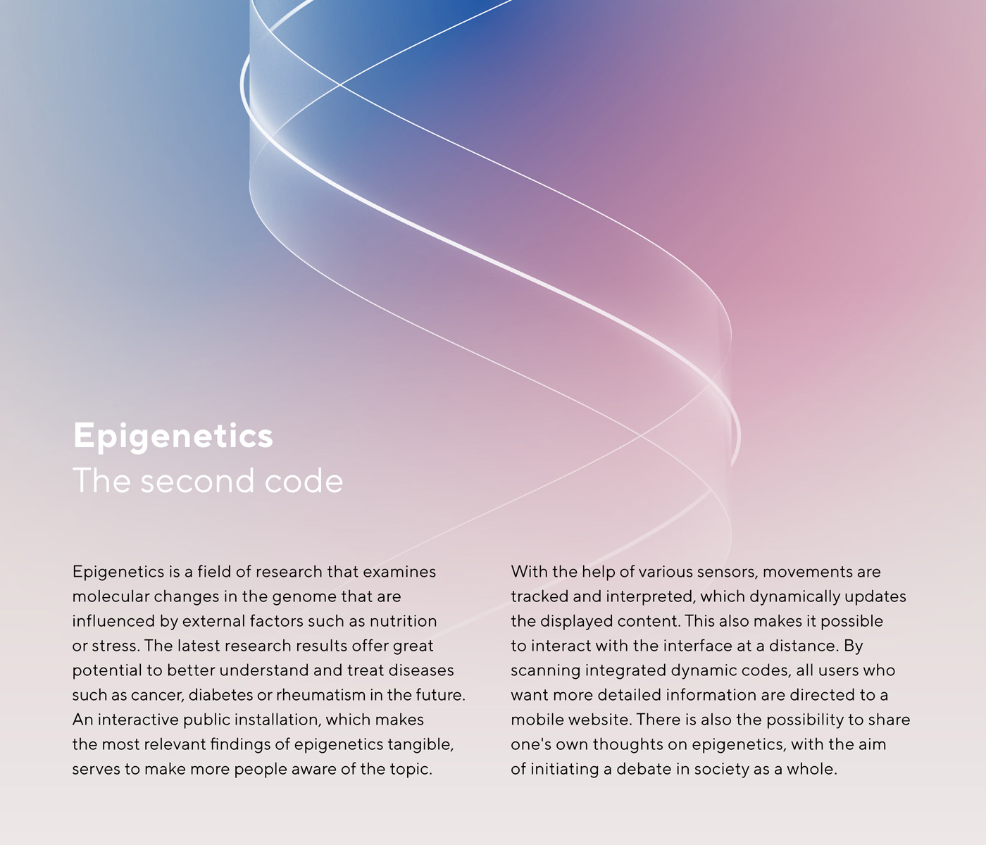 biomedicine data visualization Epigenetics future medicine genetics health care infographics Life Sciences medicine motion tracking