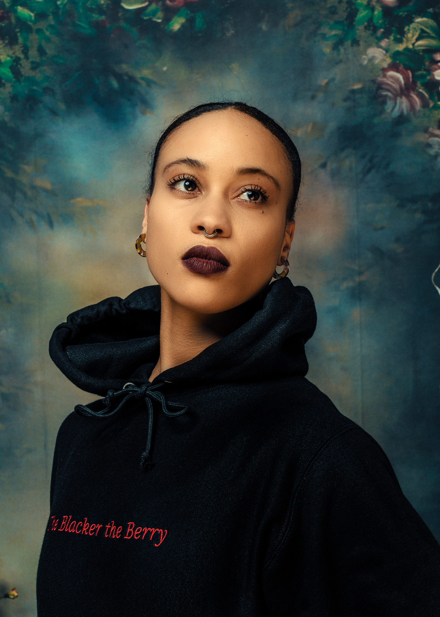black contemporary art culture fashion design floral hip hop kendrick lamar Portraiture Renaissance tupac