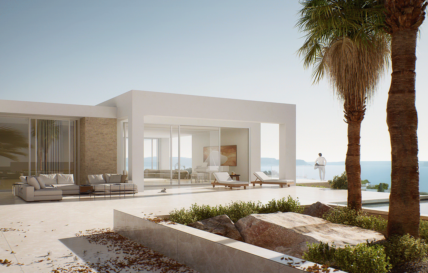 Render architecture archviz modern Villa architectural design design architect CGI rendering