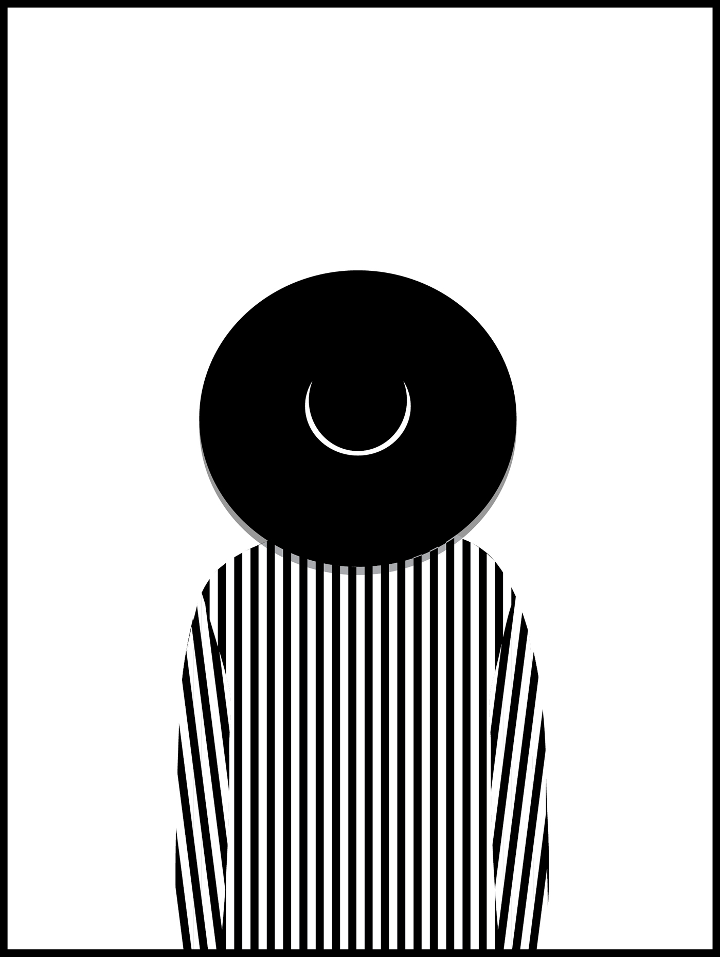 ILLUSTRATION  graphic design  girl pattern black and white