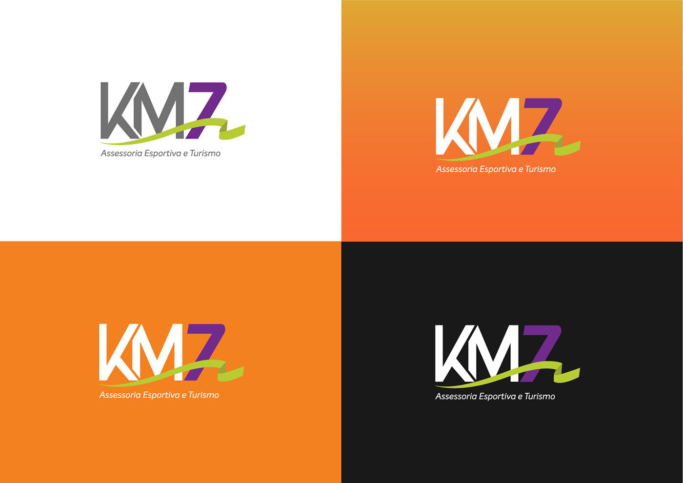 miv marcas identidade visual assessoria esportiva Turismo branding  km7 laranja roxo Verde