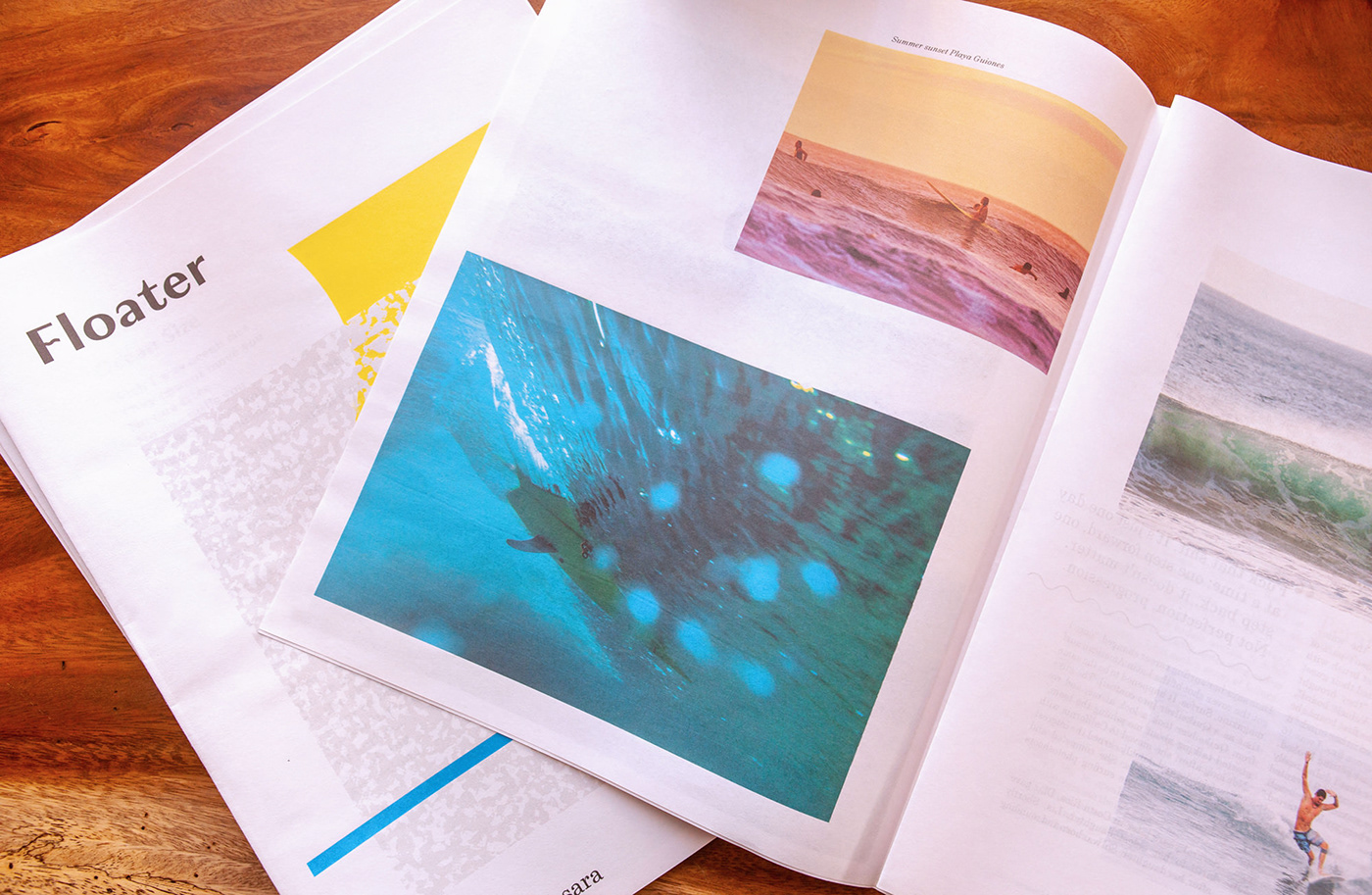 surfing newspaper print graphic design  visual design publication
