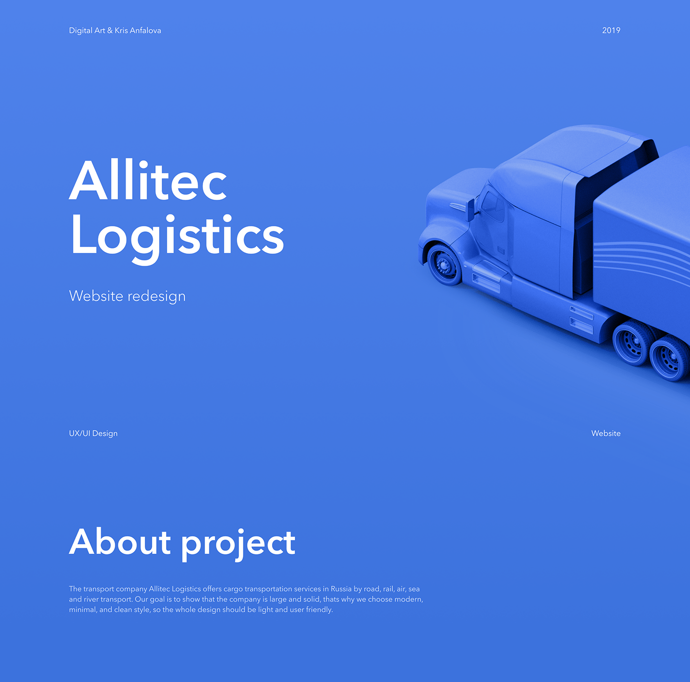 Website design ui ux Logistics Cargo container Truck transportation delivery