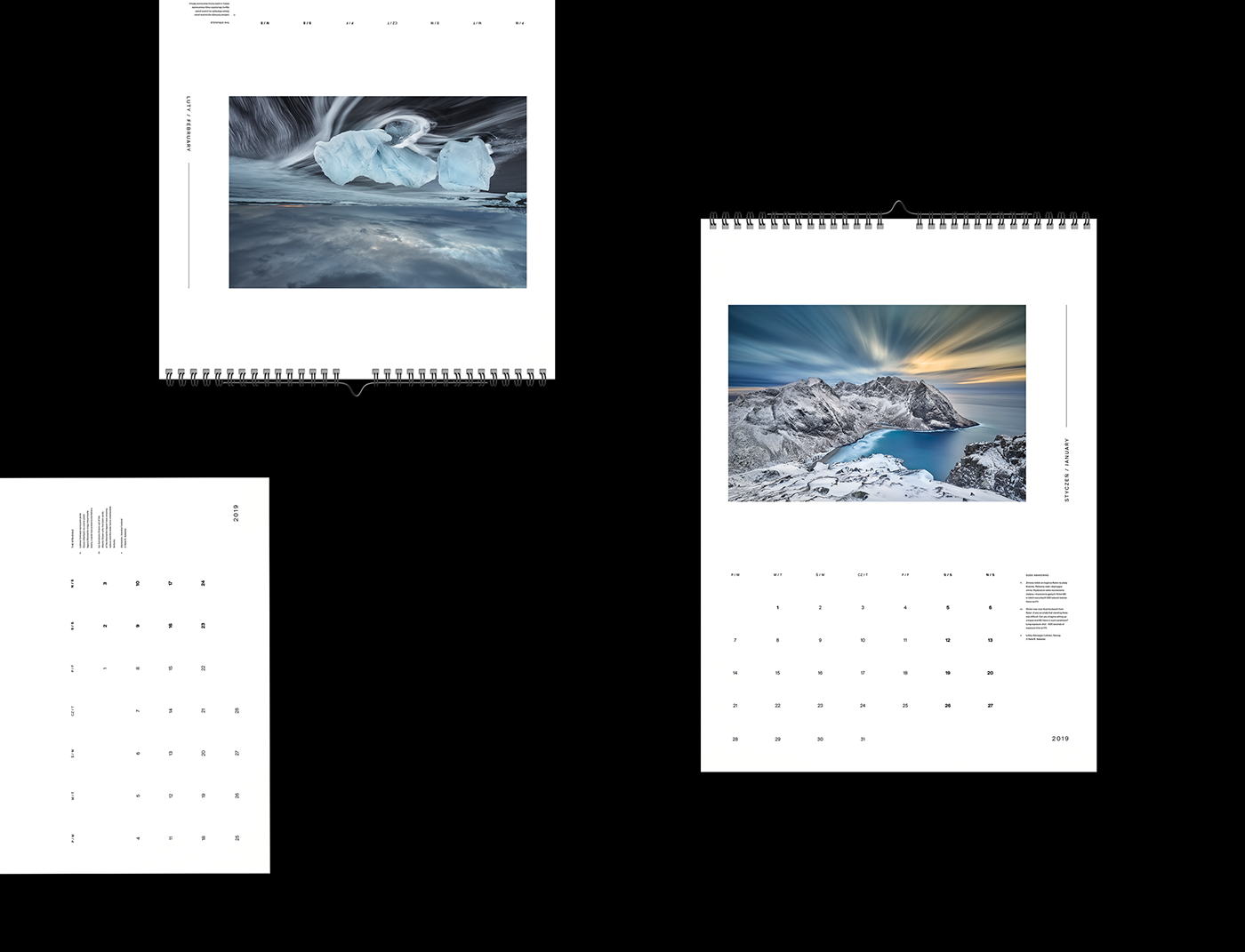 calendar paper photographers warsaw Minimalism north