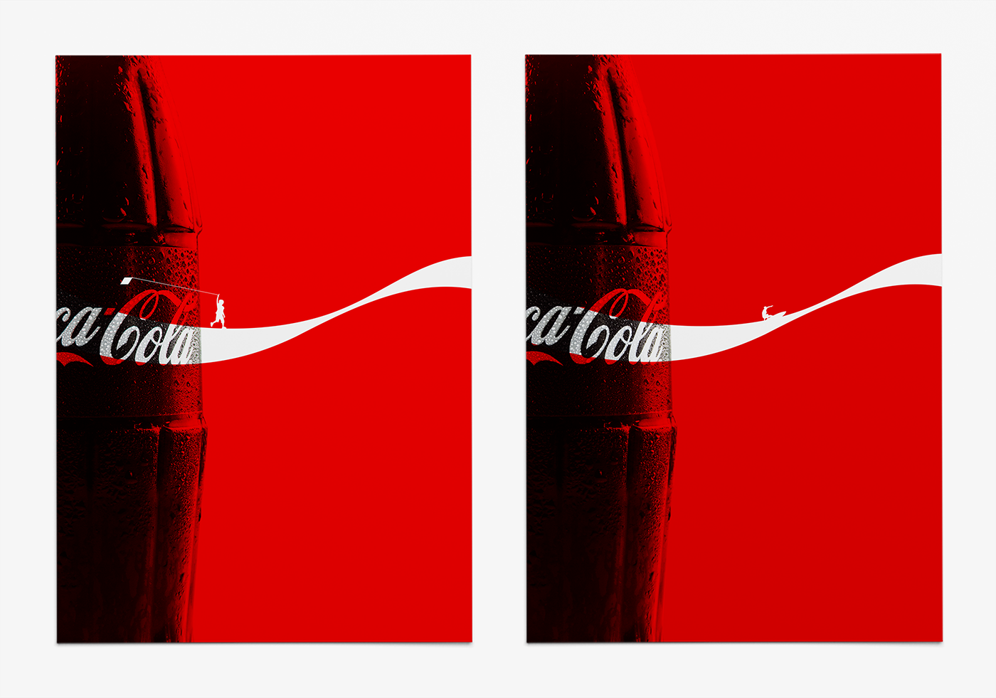 Coca-Cola posters Illustrator Twopots Behance graphic design  Xavier Esclusa Trias Advertising  design poster collection