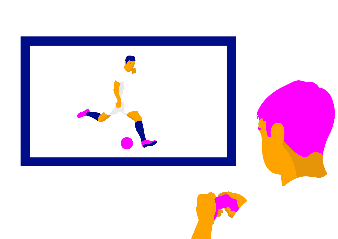 ILLUSTRATION  soccer sports LewisWatling graphic design 