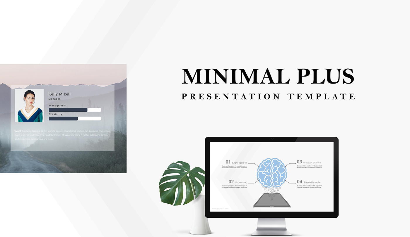 minimal minimal plus Powerpoint Keynote free design TREND DESIGN business creative corporate free