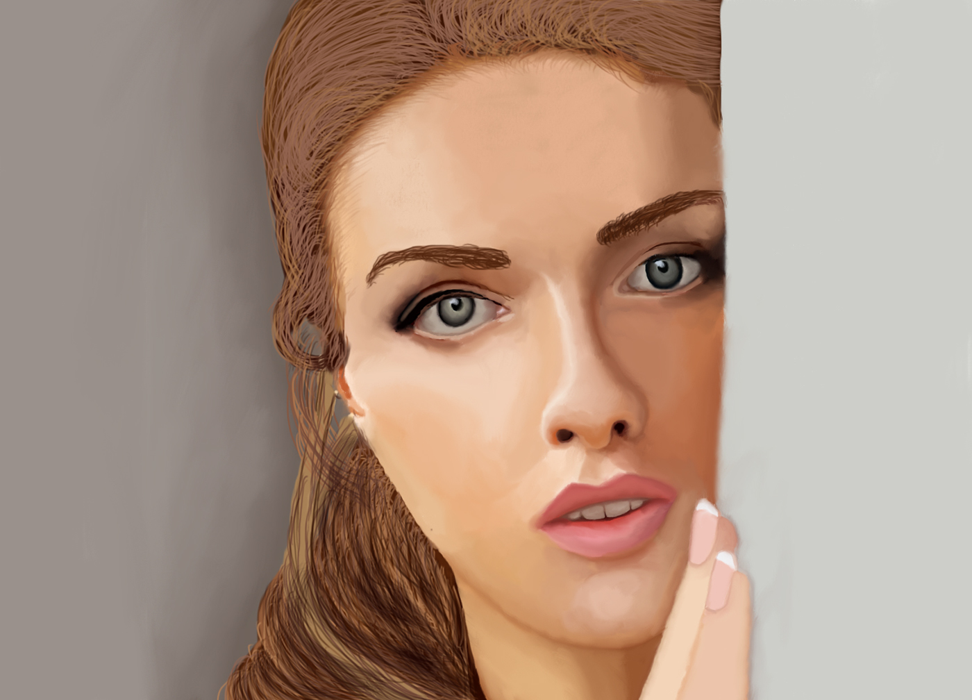 The beauty painting digital painting ILLUSTRATION 