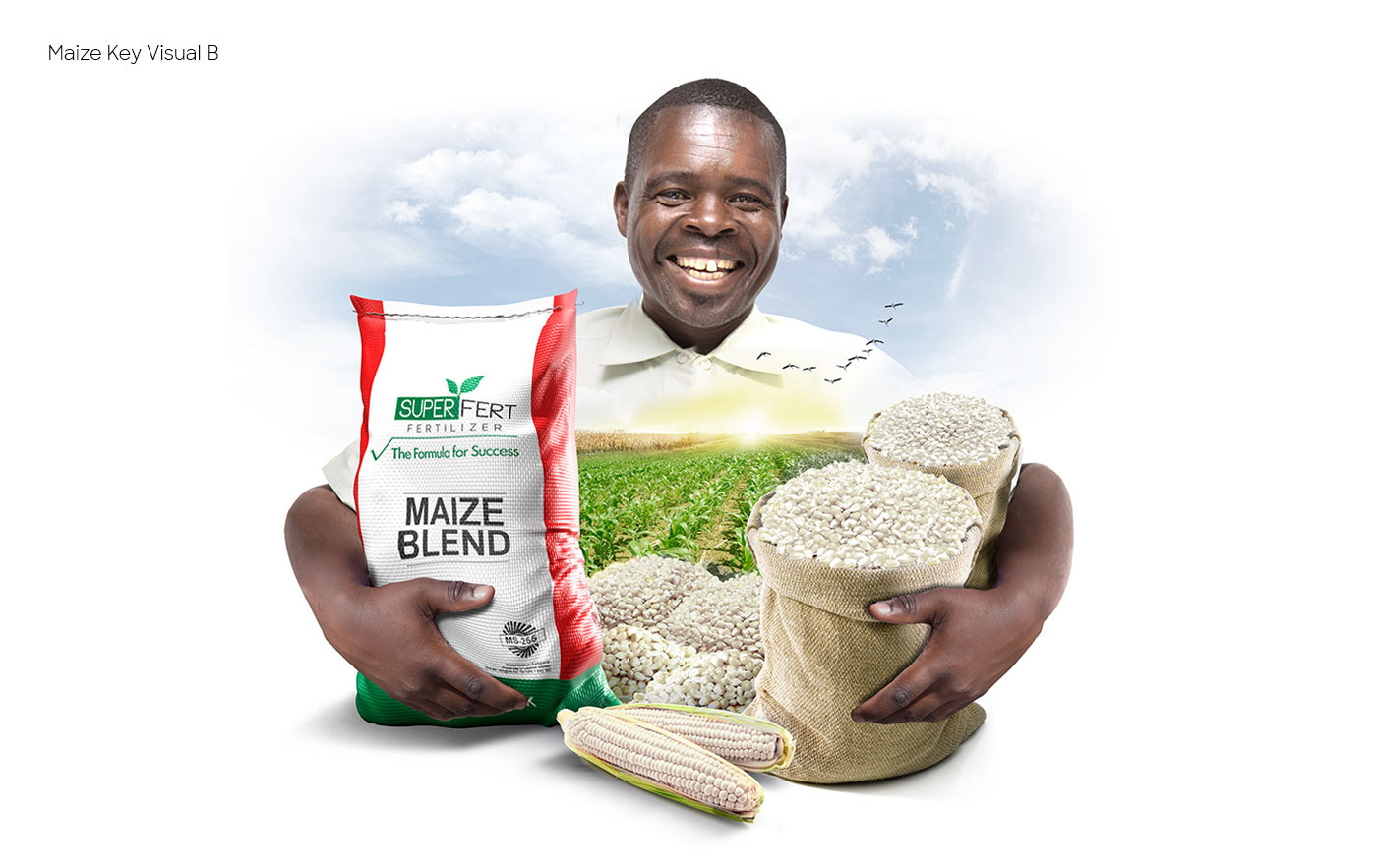 african agriculture farming fertilser organic Zimbabwe 3D CGI Composite potraits