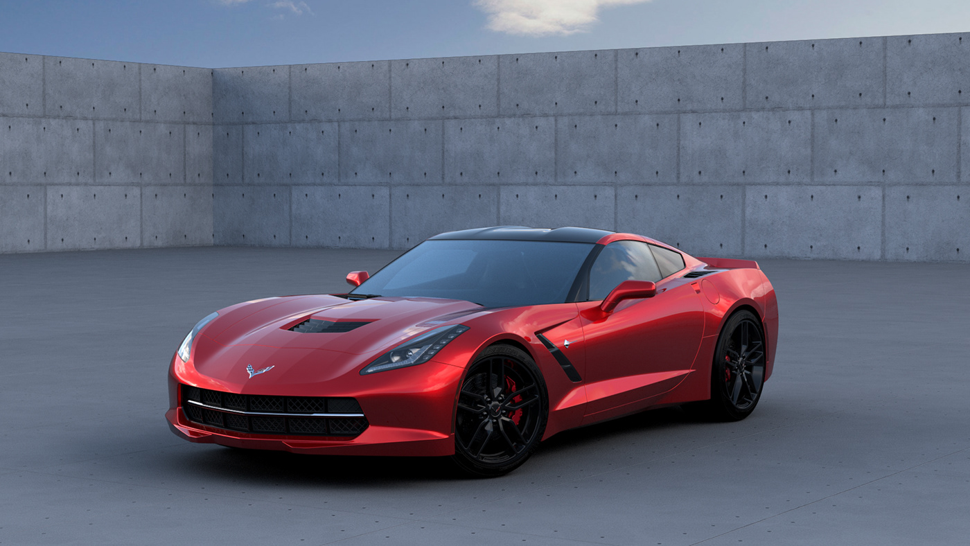 a class Alias automotive   CGI rendering visualization VRED Autodesk corvette c7 modelling