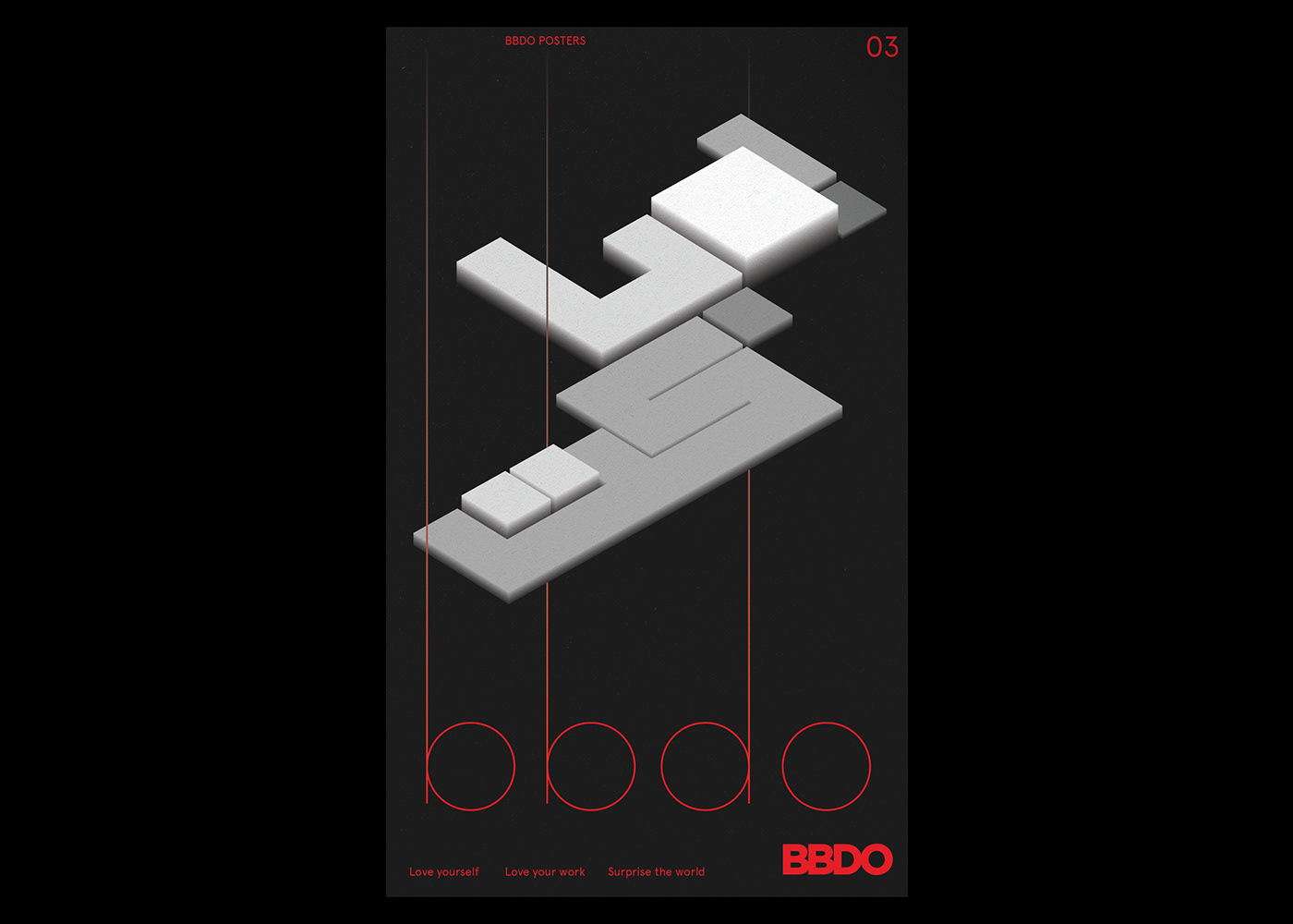 agency Arab arabic BBDO designstudio dubai geometric Isometric MENA poster