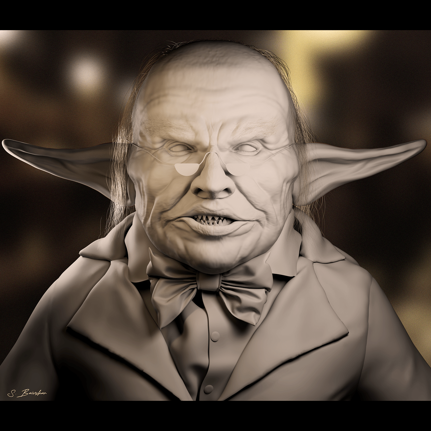 3D art Character design  Digital Art  fantasy goblin ILLUSTRATION  portrait sculpture Zbrush