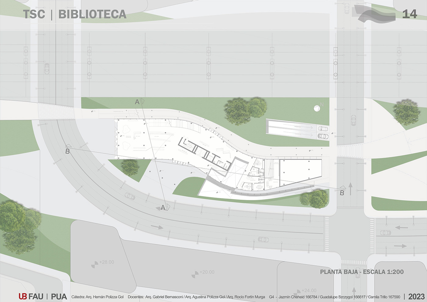 Masterplan biblioteca architecture arquitectura city AutoCAD photoshop presentation Concurso Lâmina