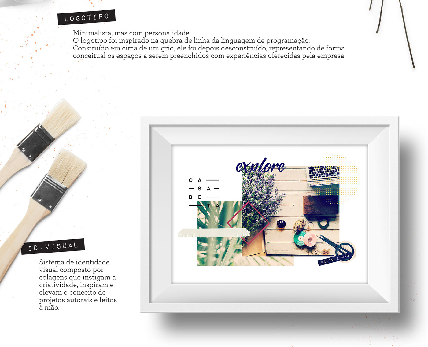 visual identity brand Stationery logo site Website naming feminine collage minimalist