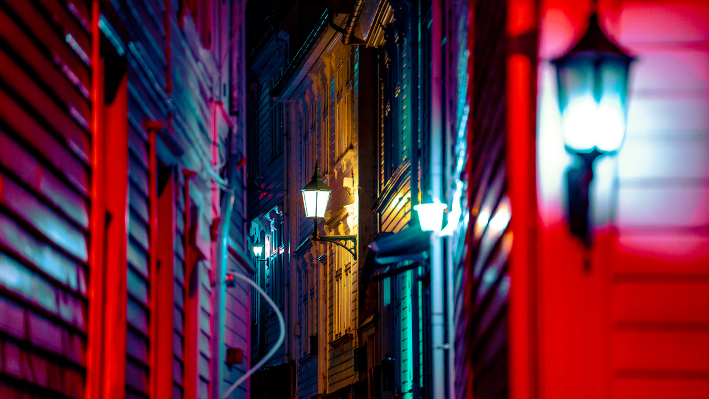 Art Director cinematic Cyberpunk explore lightroom night photography norway Photography  Street