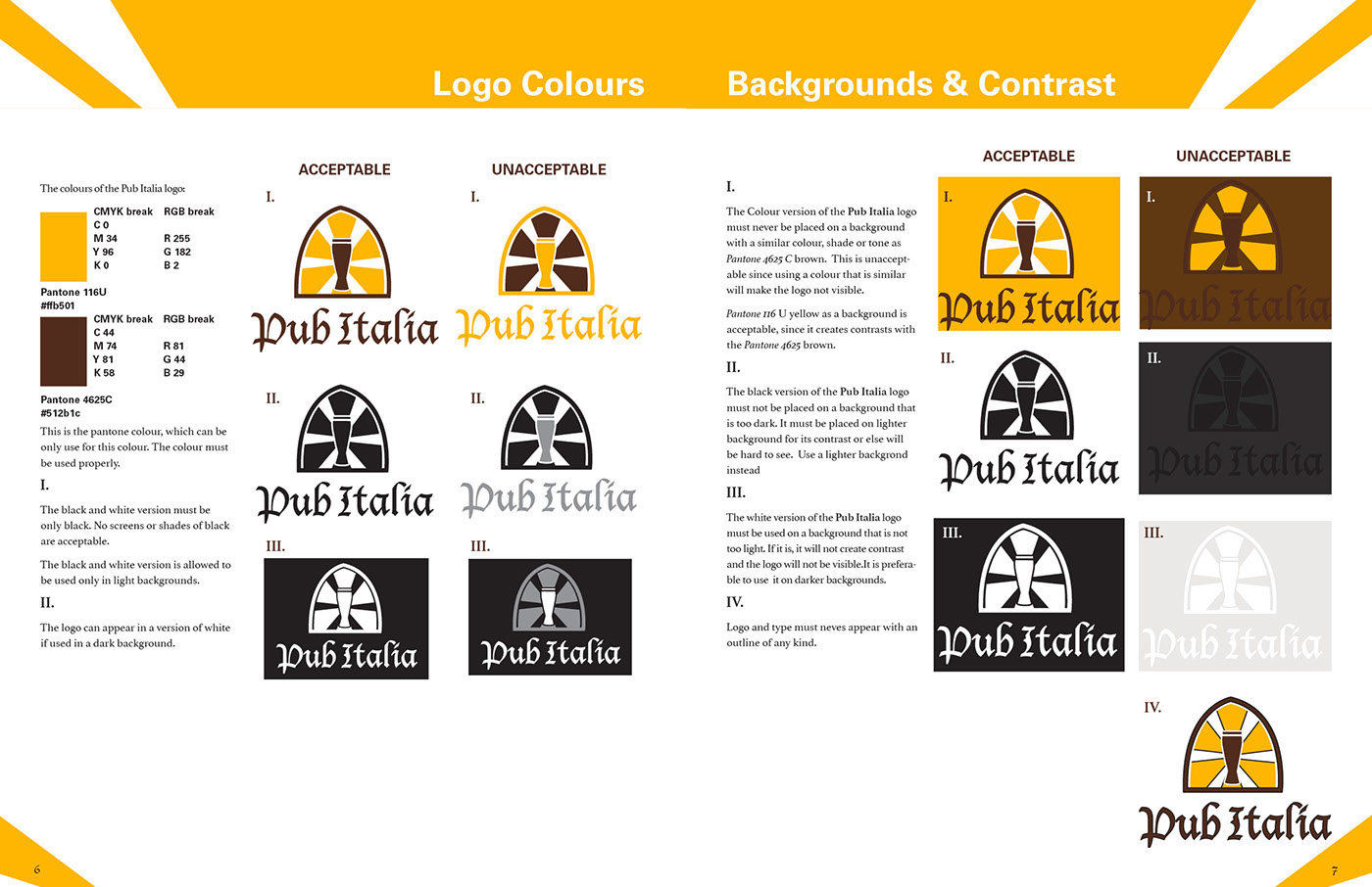 pub italia irish design stationary letterhead medieval college Project