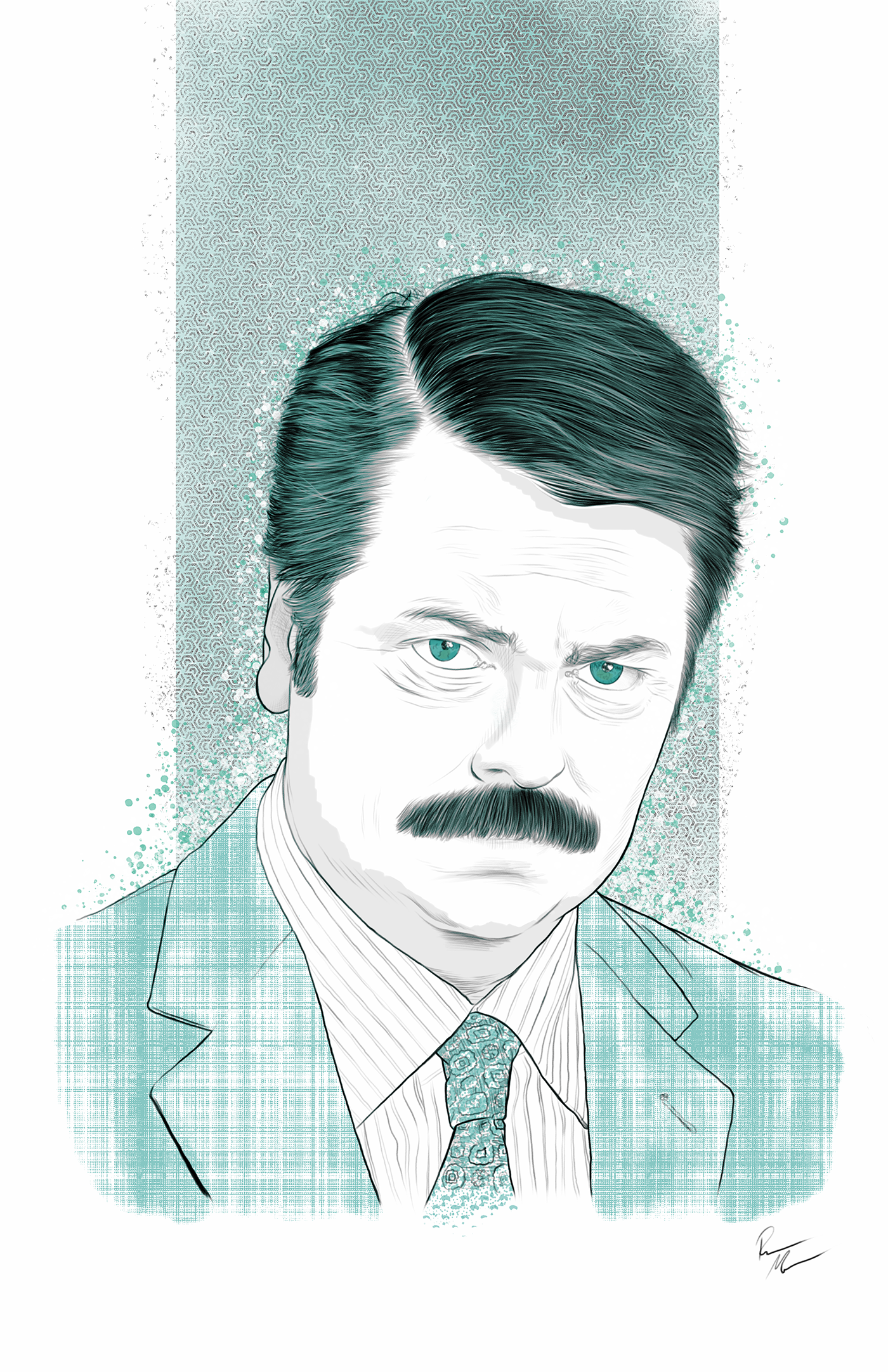 Digital Art  photoshop Parks and Rec Parks and Recreation ron swanson nick offerman
