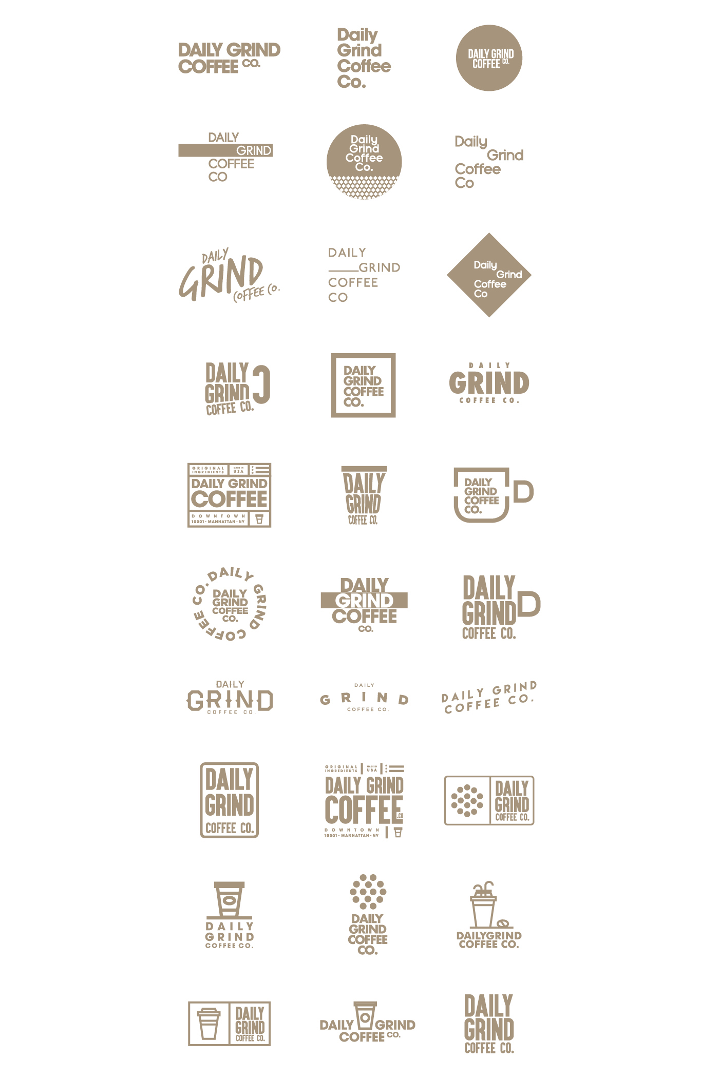 logo Coffee logomark icons downtown Manhattan cup orange New York identity nyc usa