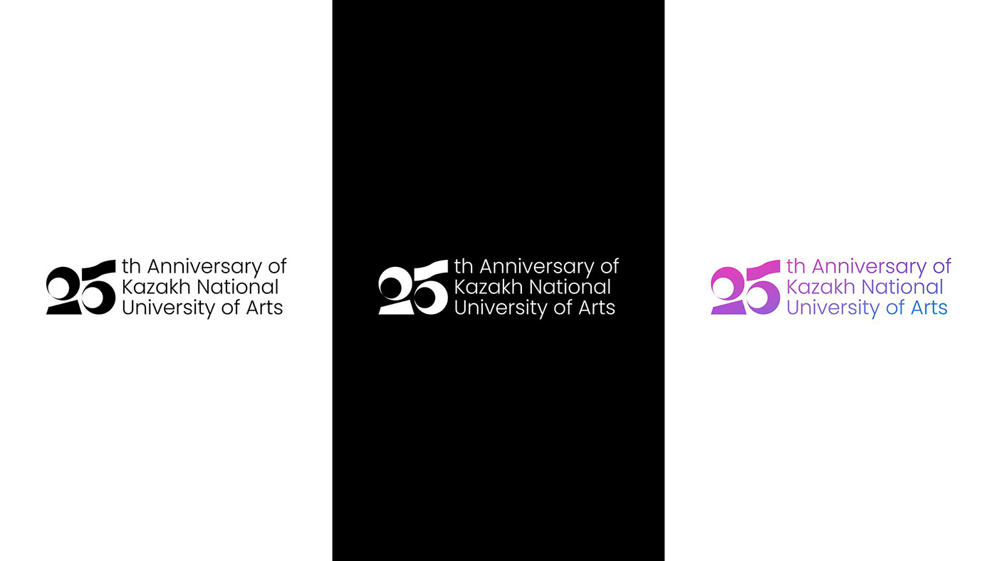 25 years anniversary kazakhstan KazNUI Logotype