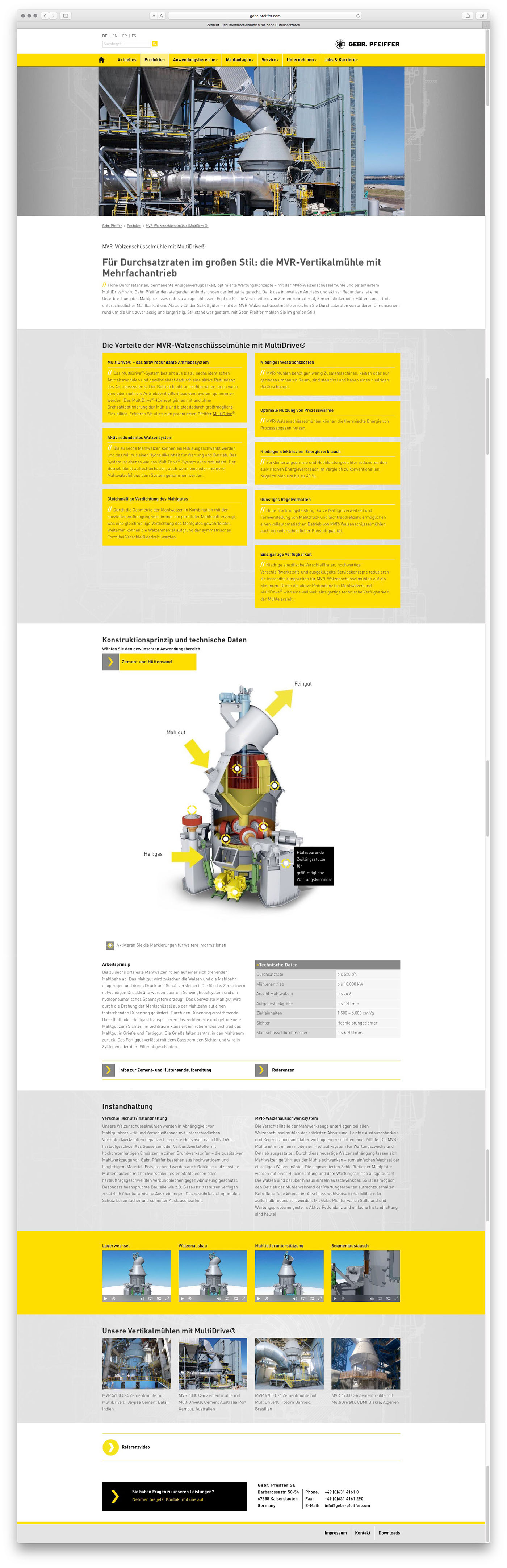 Gebr. Pfeiffer Website relaunch zuk Zink & Kraemer Webdesign