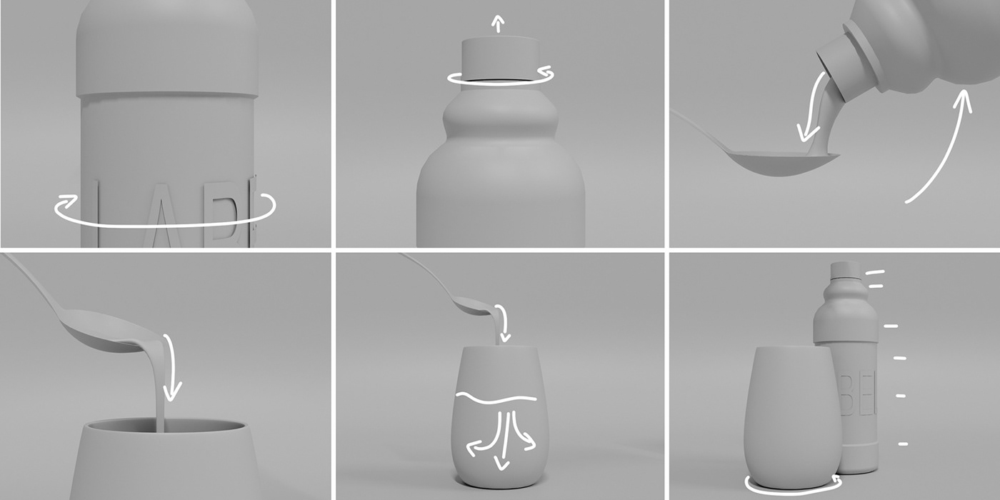 3D 3dsmax advertisement animation  bottle postproduction Render simulation video visualization