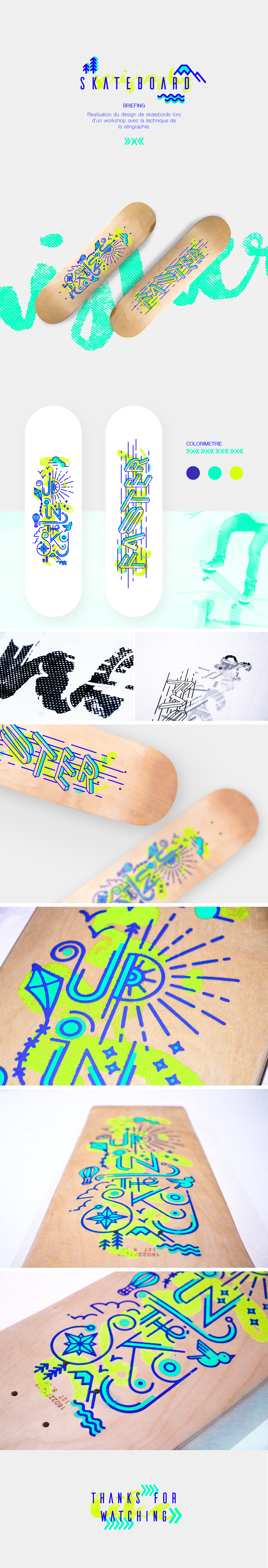 skateboard Workshop Serigraphy up SKY faster colors print saturation