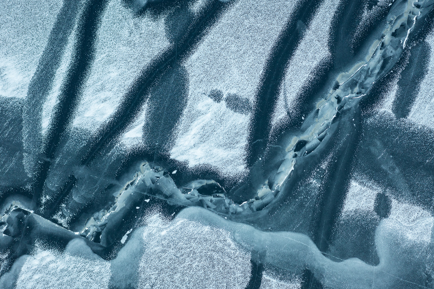 abstract Aerial Aerial Photography drone fractal frozen geometric lake norway winter
