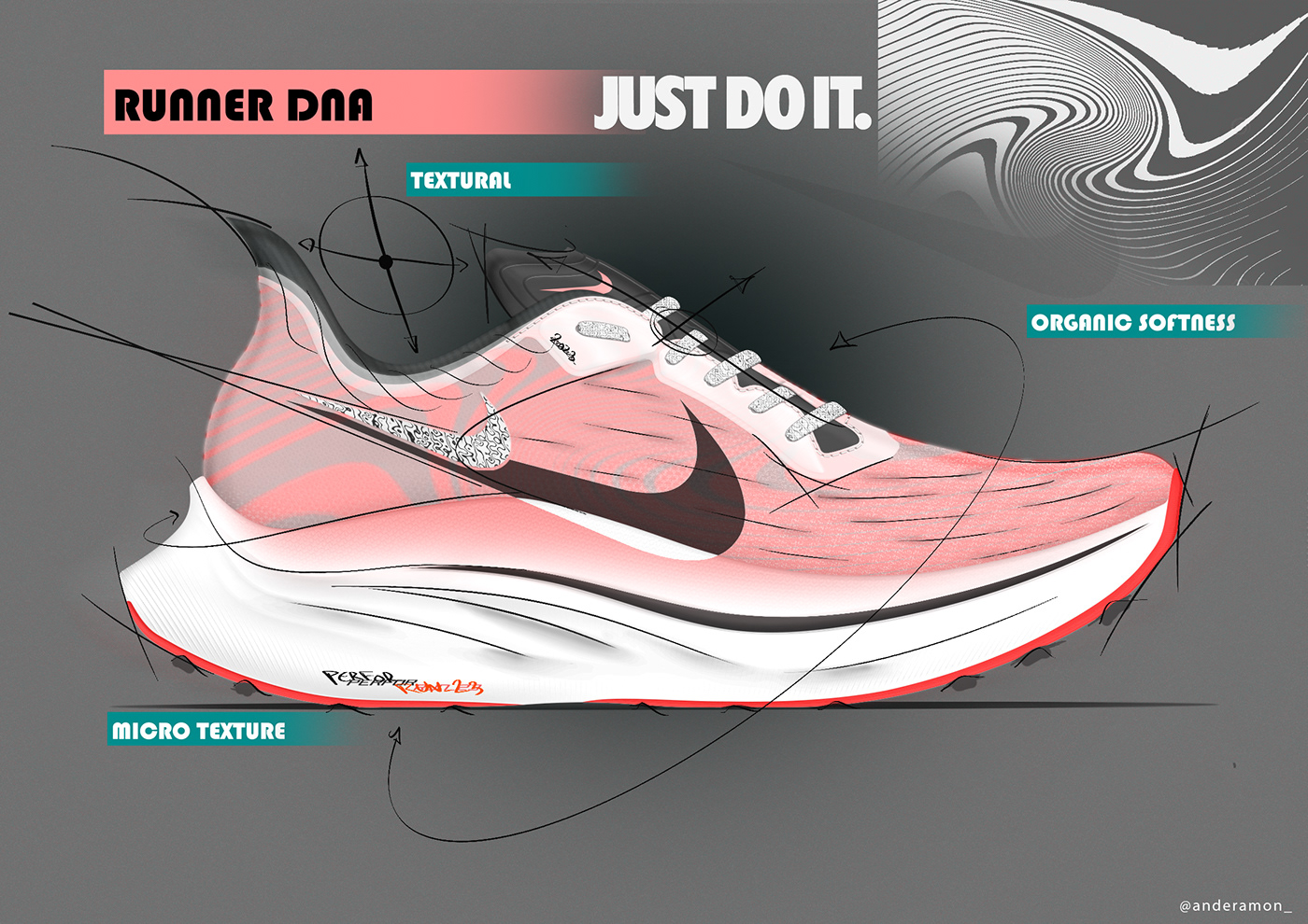 design footwear design Nike nikerunning Performance product design  sketch