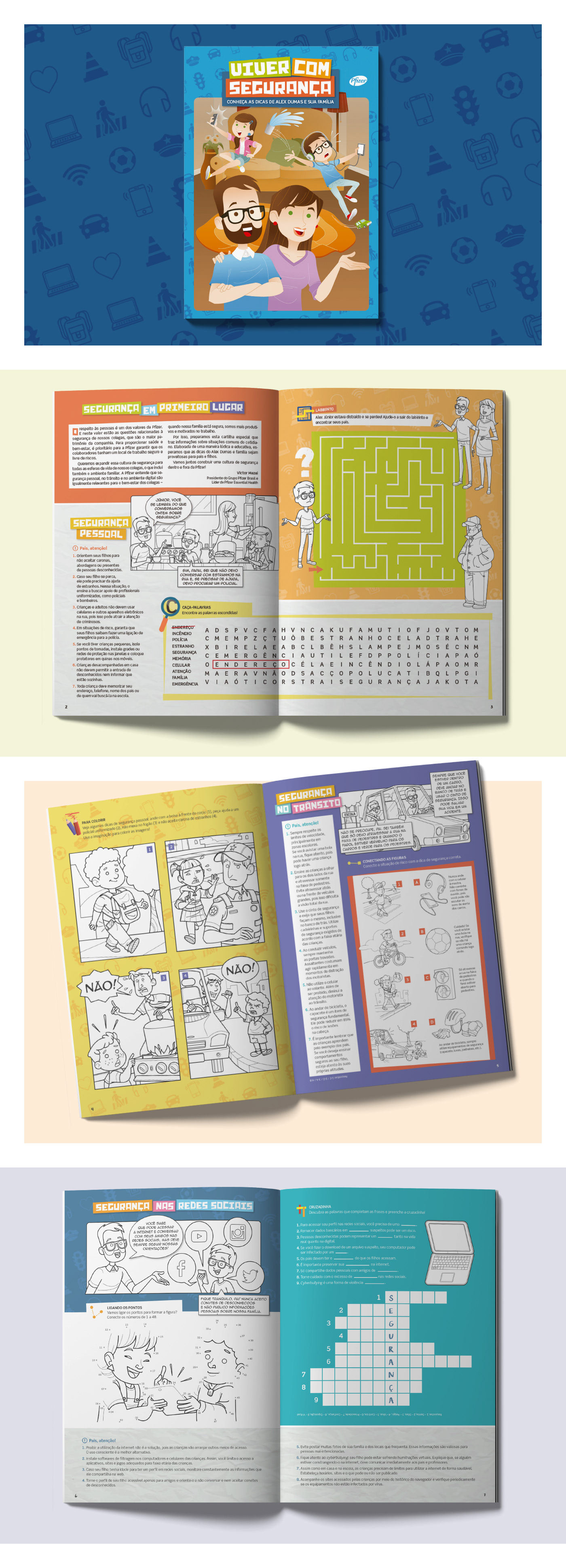 Booklet graphics design internal comunication kids booklet