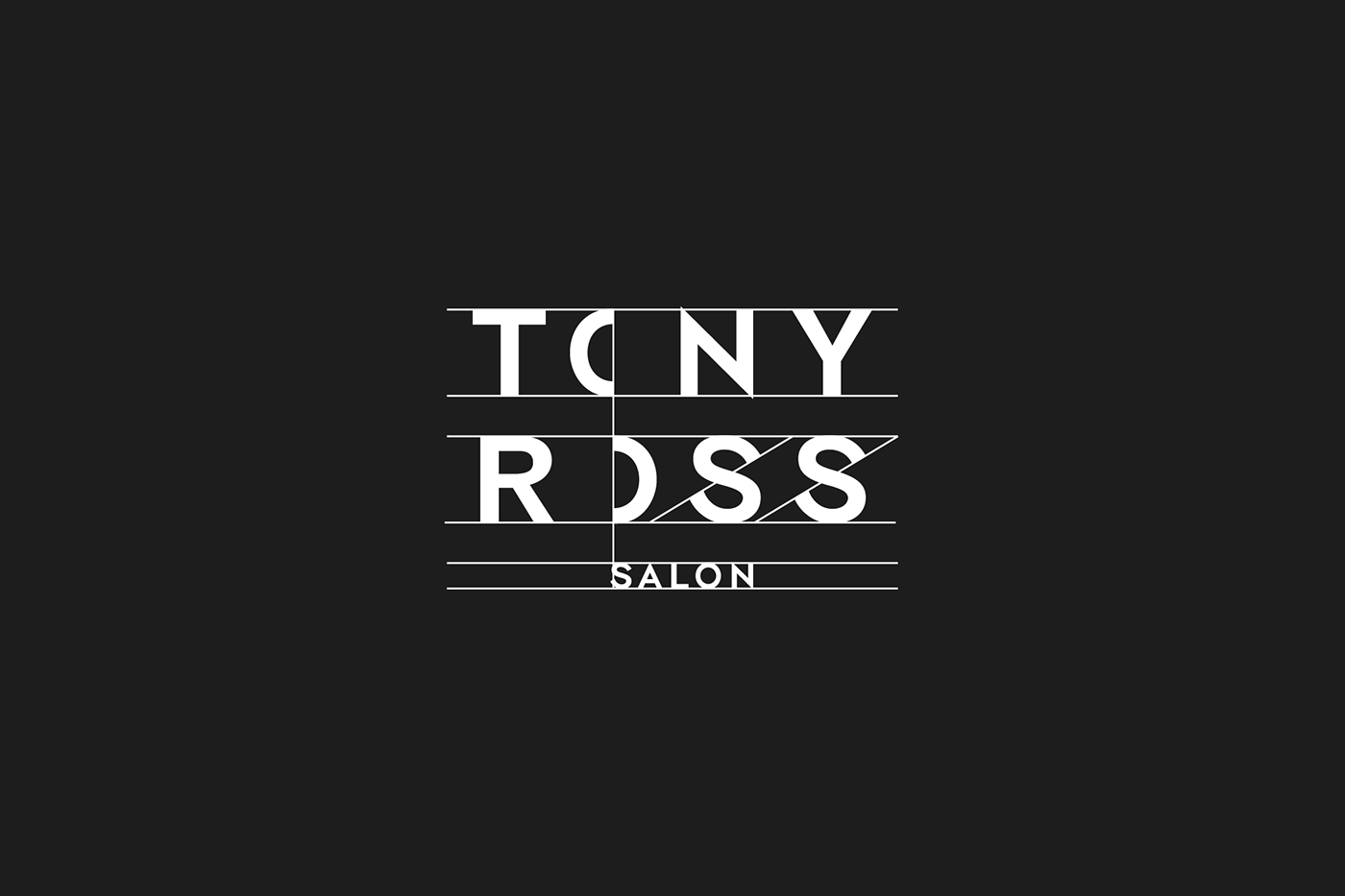 hairdresser cut Style industrial Logotype type mark minimal salon