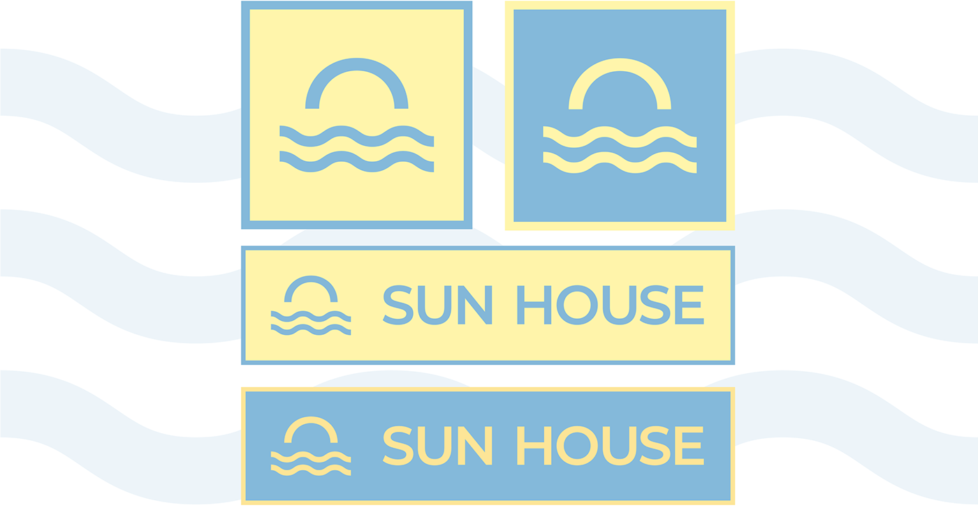 house lake logo Nature Sun wave Website