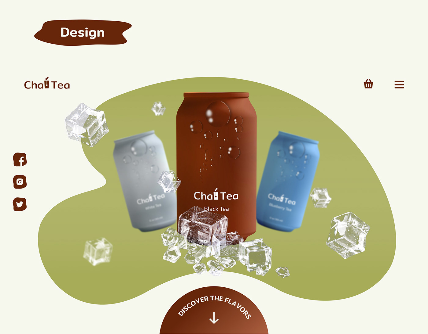 Figma Iced tea iced tea branding landing page site ui design UI/UX Web Web Design  Website