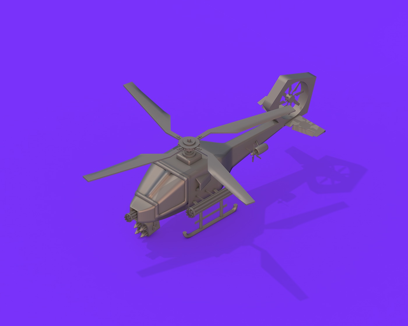 c4d cinema4d 3D Isometric lowpoly helicopter flat modeling ILLUSTRATION  showreel
