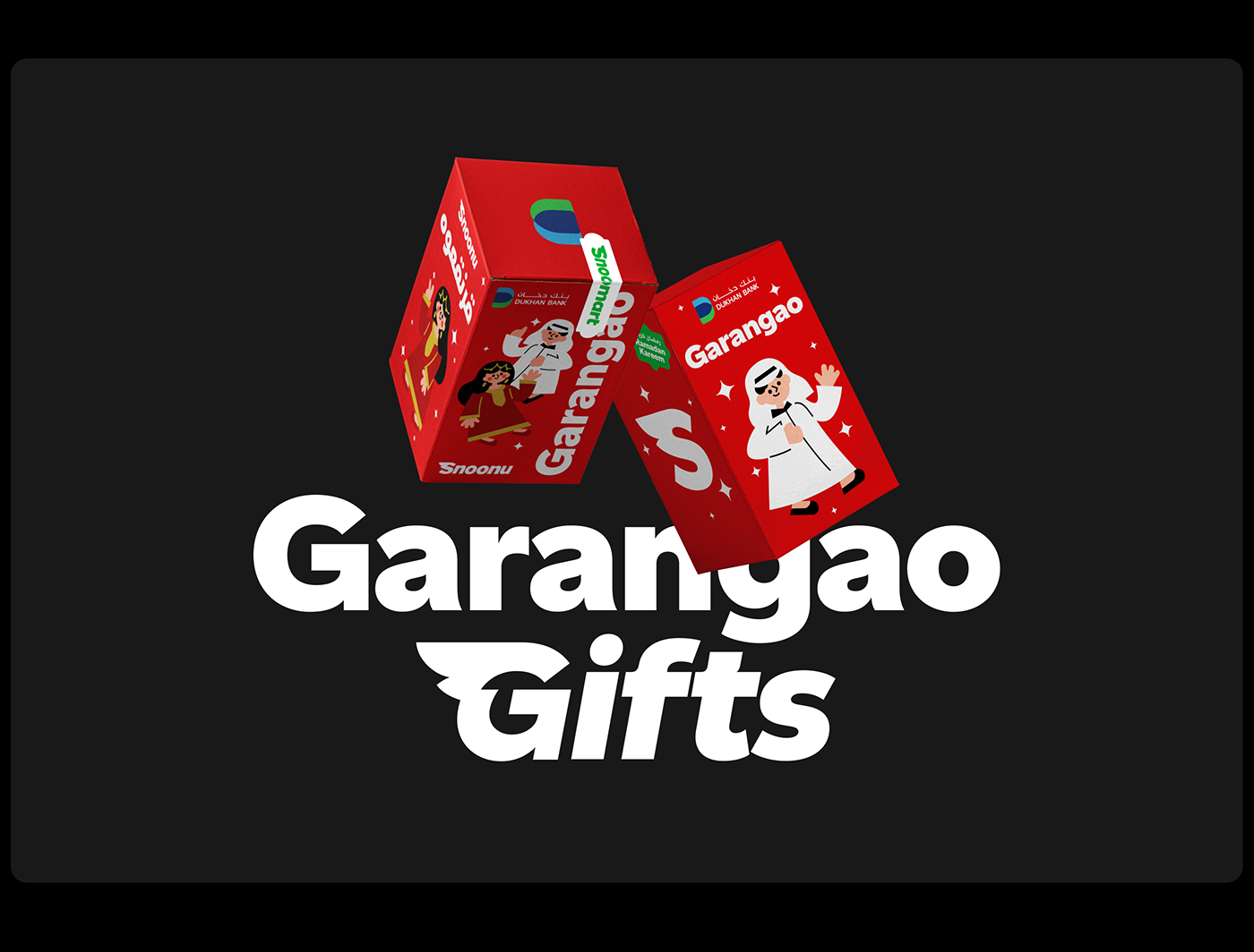 Characters for gift box for garangao holiday